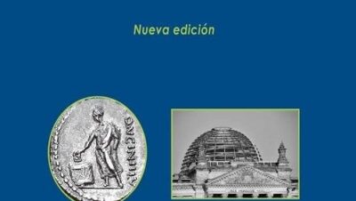 Portada azul con el título Fundamentos clásicos de la democracia y la administración (FONDO), moneda antigua y cúpula arquitectónica